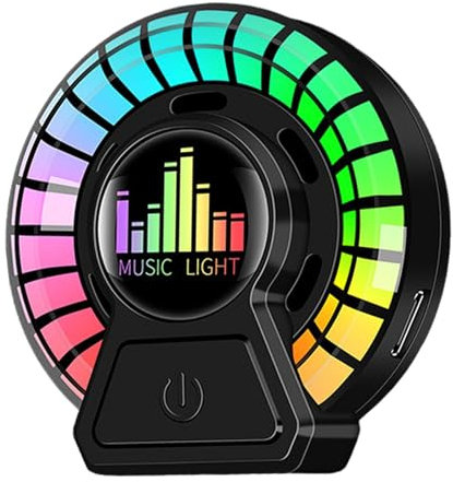 Yulokdwi Désodorisant de voiture intelligent, lumière d'aromathérapie pour voiture, Lampe de parfum diffuseur de voiture, Lumière LED rythmique, éclairage ambiant, parfum de sortie d'air,