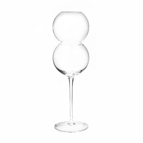 bar@drinkstuff Fairytale Double Bubble Cocktail Glass – 440ml (15.4oz) Stemmed Cocktail Glass
