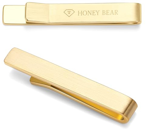 HONEY BEAR 4 cm herr/pojkar smal slipsnål för smal slips för företag bröllopspresent 4 cm, 4cm, koppar, Ingen ädelsten