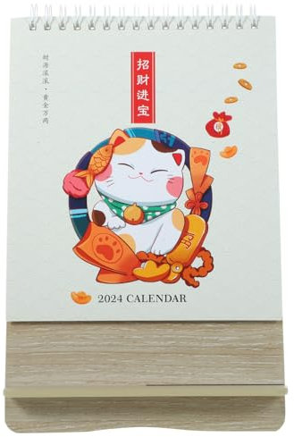 JEWEDECO Tischkalender Mit Cartoon-figuren Kleiner Kalender Für Schreibtisch Dekorativer Minikalender Planen Und Beschriften Platzsparendes Design