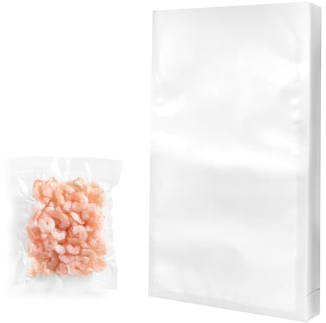 100 PCS Vacuum Food Sealer Bags, 30×20CM Textured Vacuum Food Sealer Bag BPA Free Thick Embossed Seal Precut Bag for Storage and Sous Vide Cooking Withstands Freezing Boiling Microwaving