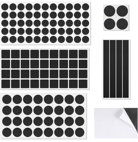 132 Stück Silikon Antirutsch Pads Selbstklebend Anti Rutsch Silikonpad Runde Rechteckige Möbel Rutschhemmer Möbelstopper Antirutsch Pads Schwarz Dicke Anti Rutsch Pad für Möbelfüße Stuhlbeine, Sofas