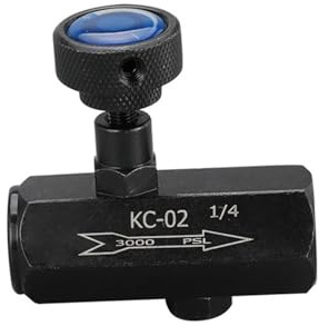 1 Stück Hydraulisches Durchflussregelventil, 1/4 KC-02 Drosselventil Rückschlagventil