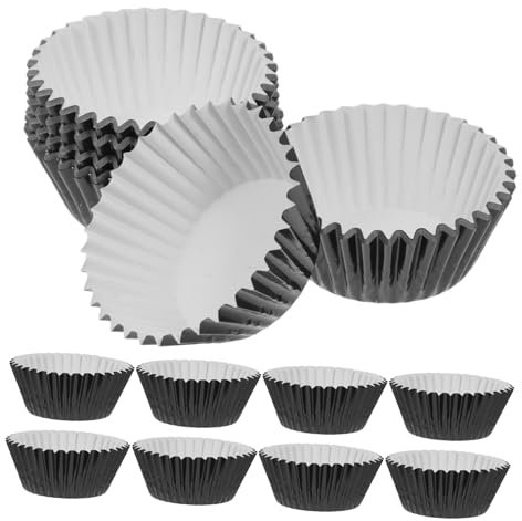 LAPYAPPE 100pezzi Pirottini Per Muffin Alluminio Stile Elegante e Per Cupcake Torte e Pudding Per Festività e Occasioni Speciali