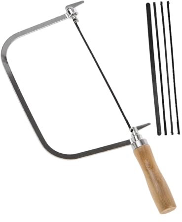 Gadpiparty 1 Satz Holzgriff Laubsäge Ergonomische Handwerkzeuge mit Ersatzklingen für Präzise Holzarbeiten für Diy Projekte und Camping