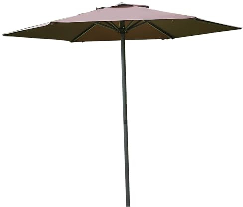 QUSYZD Ombrellone da Esterno da 6,5 Piedi, ombrelloni da Mercato con Protezione dalla Luce Solare con manovella di Facile Apertura/Chiusura, per terrazza, Mercato, Cortile,