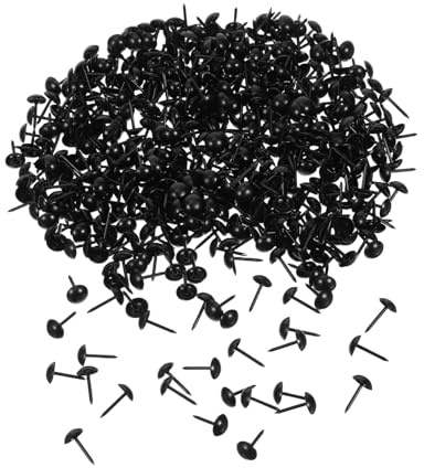 LOLIPPYY 500pièces Clous Tapissiers Décoratifs Pour Meubles Bois Épingles Rembourrage Rétro Noir Pour Canapés Et Décoration Intérieure