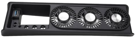 Vvikizy Cooling Fan for Slim Console, 9 Blades 2 Speeds USB 3.0 External Cooler with 7 Color Light, for Both Disc and Digital Editions, Game Console Cooling Fan (Black)