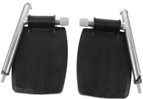 VERDANVERSE Robuste Rollstuhl Beinstütze aus Metall und Abs mit Klappbarem Design Fußstützen für Rollstühle für Nutzer mit Eingeschränkter Mobilität
