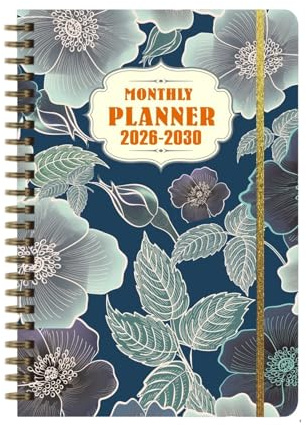 Legacy Time Organizer – Agenda mensile per pianificazione | layout 5 anni con rilegatura a, di calendario 2026-2030 per scrivania da ufficio, monitoraggio degli obiettivi e routine