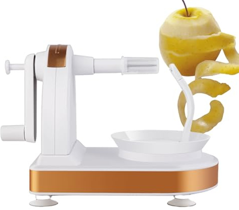 Éplucheur manuel à manivelle – Éplucheur de fruits manuel, gadget de cuisine compact, mécanisme d'épluchage rotatif, outil de traitement des produits en douceur | pour la cuisine domestique, la