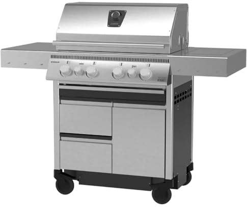 SCHICKLING Rocket Gasgrill 4-Brenner, Backburner, Drehspieß, 800°C Infrarot-Keramikbrenner, 8mm Grillrost - 110kg - 29 kW Gesamtleistung - Made in Germany - 100% Edelstahl - Fertig montiert geliefert