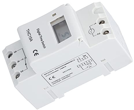 Minuterie Électrique Programmable LCD, Interrupteur Temporisé 12V DC, Batterie Rechargeable - Contrôle Automatique Précis, Usage Industriel et Domestique