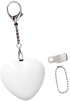 FLCPJGV Lámpara Táctil para Bolso Luz Led Portátil Recargable Accesorio Compacto con Gancho Material PP Adecuada para Niños Adultos Mochilas Viajes, Corazón Blanco