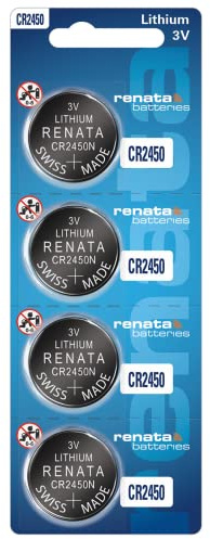 Renata Lot de 4 piles au lithium CR2450N 3 V