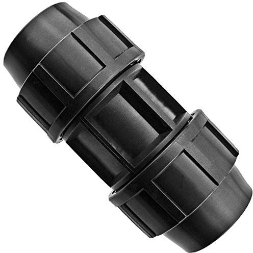 PP Fitting Kupplung Verschraubung Klemmverbinder für PE-Rohr 20-50 mm | Wunschgröße auswählen >>> 50mm x 50mm