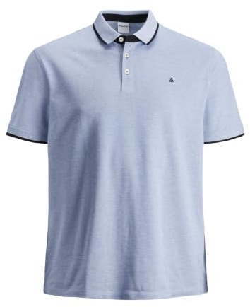 JACK & JONES Mens Jjepaulos Polo Noos Ps T-Shirt, Light Blue, 3XL Plus UK