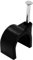 Lumonic 100x abrazadera de clavo 12mm para cable negro - abrazadera de cable con clavo 25mm p.ej. para montaje en pared - abrazaderas de cable diferentes tamaños 4-14mm