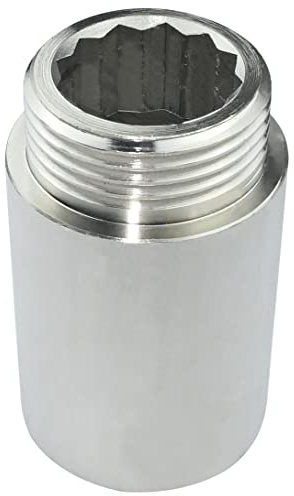 AERZETIX - Racor Prolongación de Unión Recto para Atornillar - Rosca Macho/Hembra 3/4 - Longitud 40mm - en Metal