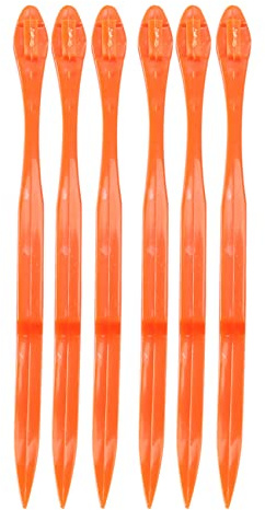 Orangenschäler, 6 Stück, Orange, Kunststoff