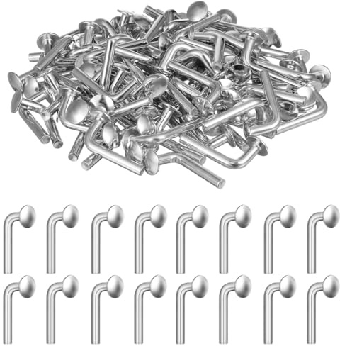 Mipcase 100 Piezas Perno De Caída De Estante De Palet Armario De Almacenamiento De Metal Clip De Seguridad De Acero Perno J Pernos Hierro Hebilla De Hebilla De Hebilla Universal