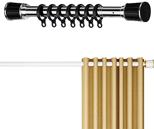 Plerile Duschvorhangstange, 0,4 M - 5 M Verstellbare Spannfederstange, Edelstahl-Spannstange Für Den Innen- Und Außenbereich, rutschfest, Keine Bohrung (Color : Stainless Steel, Size : 2.1m-3m)