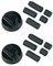 MEISO 2 Stück Universal-Schaltknöpfe, Schwarz Knöpfe & Schalter für Backöfen & Herde mit 10 Adaptern, Ø 42mm für Alle Arten Von Ofen, Herd & Kochfeld
