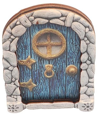 POPETPOP Hölzerne Miniatur Märchentür Gartendekor Für Baumstämme Wetterfeste Garten Tür Dekoration Detailreich Und Kindgerechtes Handwerksornament