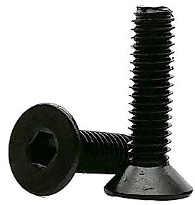 YZADSXCL 2 Stück M8 M10 Länge 14–80 mm, schwarz, 304 Edelstahl, Sechskant-Innensechskant, Flache Senkkopfschraube(16mm,2pcs M10)