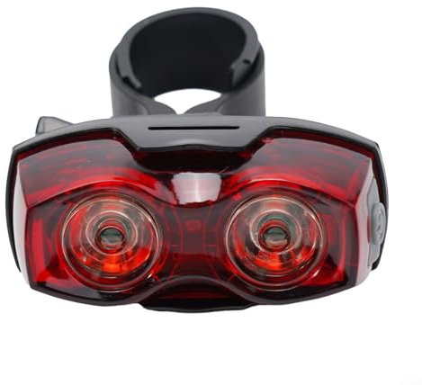 Luz trasera de bicicleta con 3 modos de flash AAA funciona con pilas 7 cm x 3 5 cm x 3 cm tamaño (horizontal)