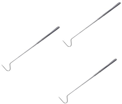 Yardwe 3 Stück Schlangenhaken Und Greifer Robuster Haken Reptilienfänger Schlangenstab Reptilientasche Schlangengreifer Reptilienhaken Reptilienzubehör Schlangenwerkzeug Silber