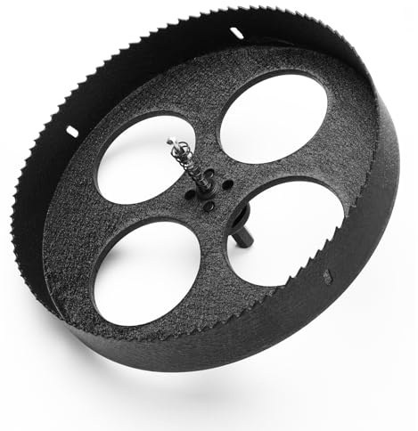 HSAWBIT HSS Bimetall-Lochsäge, 230 mm, M42 Schnellschnitt-Lochschneider, 45 mm Schnitttiefe mit SDS-Plus-Schaft, für Edelstahl, Baublech, Holz, Kunststoff, verschiedene Materialien