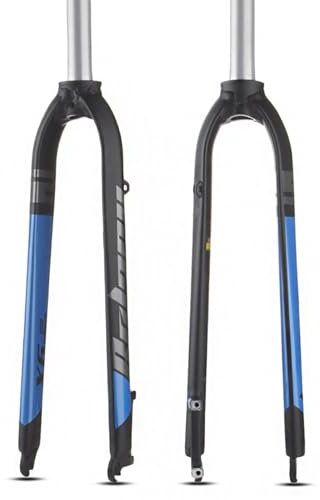 CZMYCBG Starre Fahrradgabel 26/27,5/29 Zoll, Aluminiumlegierung Mountainbike Scheibenbremse Gerades Rohr Fahrradgabel mit Luftfederung(Blue,26/27.5in)