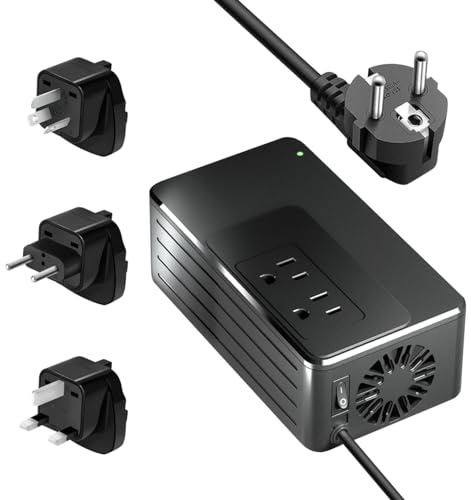 Universal Travel Converter 1600W Step Down 220V to 110V for All American Appliances