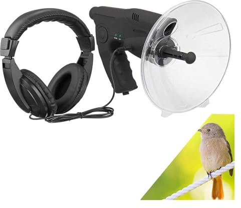 KEuLen Micrófono Parabólico Monocular, Amplificador de Sonido espía biónico, Dispositivo de Escucha de Largo Alcance de hasta 91 m, Aumento de 8X.