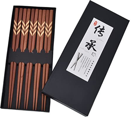 Japanese Style Red Sandalwood Boxwood Wooden Chopsticks Gift Box