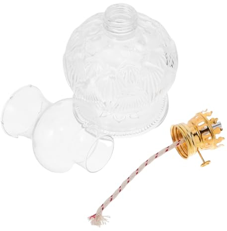 Didiseaon Lampe à Kérosène Blanche Lanterne à Pétrole Lampe Tempête Décorative Éclairage Urgence Intérieur Style Rétro Vintage