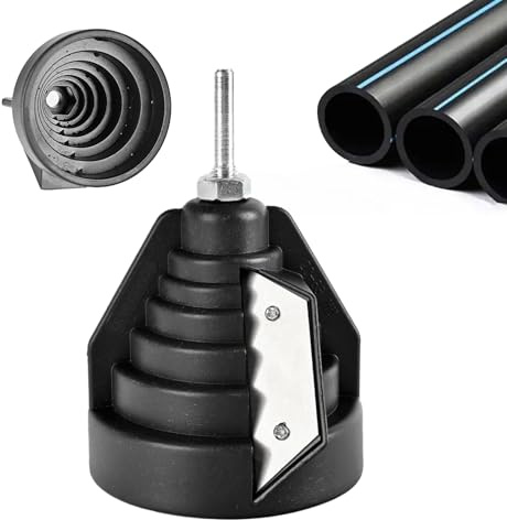 Rohrentgrater & Rohrschneider Kunststoff - Handentgrater für PE Rohr, PVC Rohr und PP Rohre (20-63mm) - Rohr Entgrater Werkzeug für Kunststoffrohre, PE Rohr Entgrater