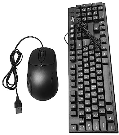 NUOBESTY Tastiera Usb Tastierino Numerico e Mouse Elettronico Combo Tastiera e Mouse Per Computer Adatto e Bar Plug and Play Driver Stabile e Affidabile