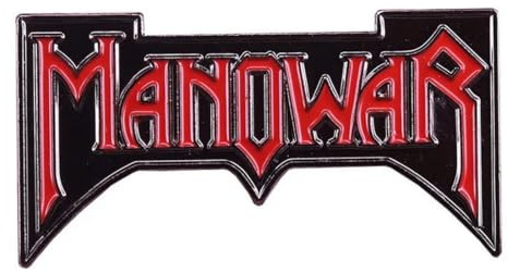 Distriggek Manowar Logo Anstecker Metall Emaille Musikband Heavy Metal Vintage Geschenkidee für Herren und Damen Rock-Fan