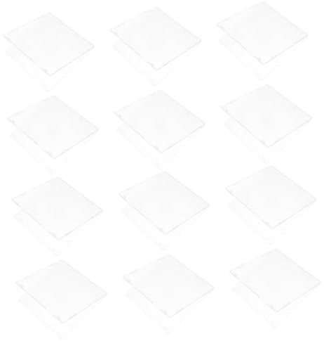 Amosfun 12 Pezzi Custodie Cd Ultrathin Trasparenti con Design Portatile per Archiviazione Dvd e Cinema Bianco