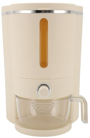 OEBUAFI Rice Dispenser, Press Out Food Grade Plastic Sealed Airtight Storage Container for Rice and Small Grains with Transparent Scale and Design (S)