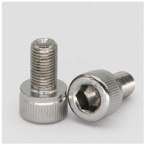 DIN912 304 acier inoxydable tasse à six pans creux tête boulon vis M7 M9 1mm 1.25mm 1.5mm pas de filetage(3Pcs M7x1x30mm)