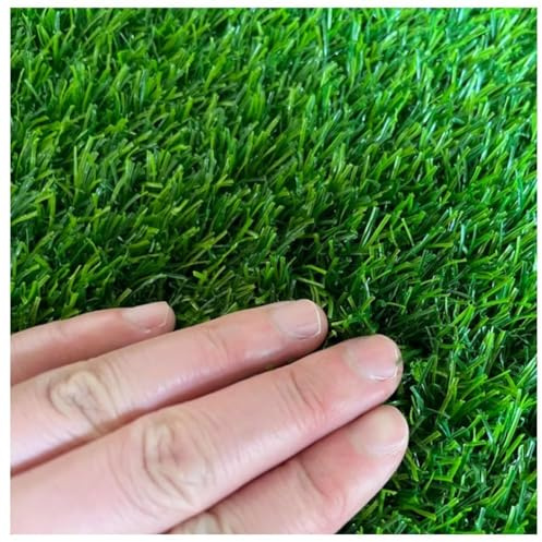 Alfombra De Césped Artificial Gruesa Y Realista Para Balcones, Jardines Y Patios. Resistente A Los Rayos UV. Con Orificios De Drenaje Para Uso En Exteriores E Interiores. 2 X 4 M Y 2 X 2 M.(2x8m)