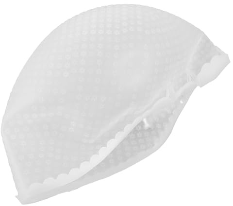 Cuffia Preforati Silicone Bianco in Chioma Colorazione con Fori | Riutilizzabile, per Mèches e Trattamenti Olio, Motivo a Stella, Uso Professionale