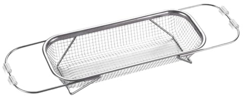 Wanjorlay Panier D'Évier Extensible en Acier Inoxydable, Égouttoir pour Légumes, Plats à Pâtes - Passoire de Cuisine Réglable Petite Taille