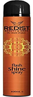 Redist Argan Flash Shine Spray 400 ml | Brillance pour les Cheveux | Laque Donne Souplesse et Brillance | Huile d'Argan | Bon Parfum