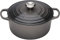 Le Creuset Evolution Cocotte con tapa, Redonda, Todas las fuentes de calor incl. inducción, 2,4 l, Hierro fundido, Gris(Flint), 20 cm