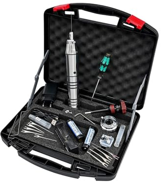 MULTIPICK Kronos Set Ganzua electrica - [Made in Germany] Ferramentas electricas - Herramientas para cerrajeria - Ganzuas cerrajeria profesional - Para abrir puertas y cerraduras - Lockpick gun set