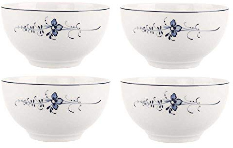 Villeroy & Boch Vieux Luxembourg Müslischalen 4er Set 650ml weiß blau Porzellan